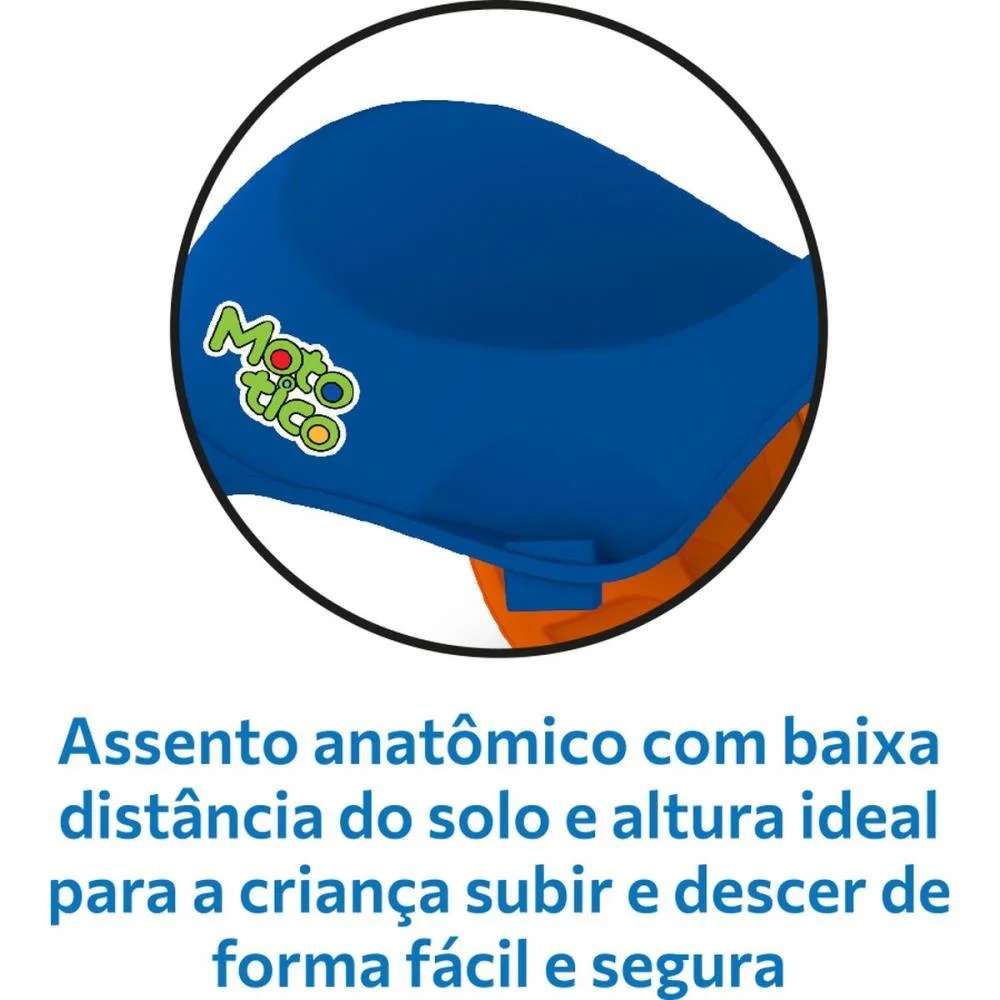 Triciclo Mototico Passeio/Pedal Azul Bandeirante - imagem 7