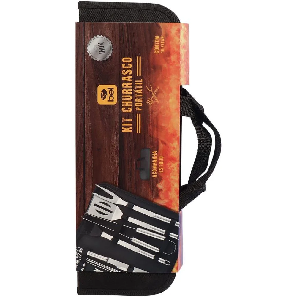 Faca Kit Churrasco Inox 16Pcs Bel - imagem 3