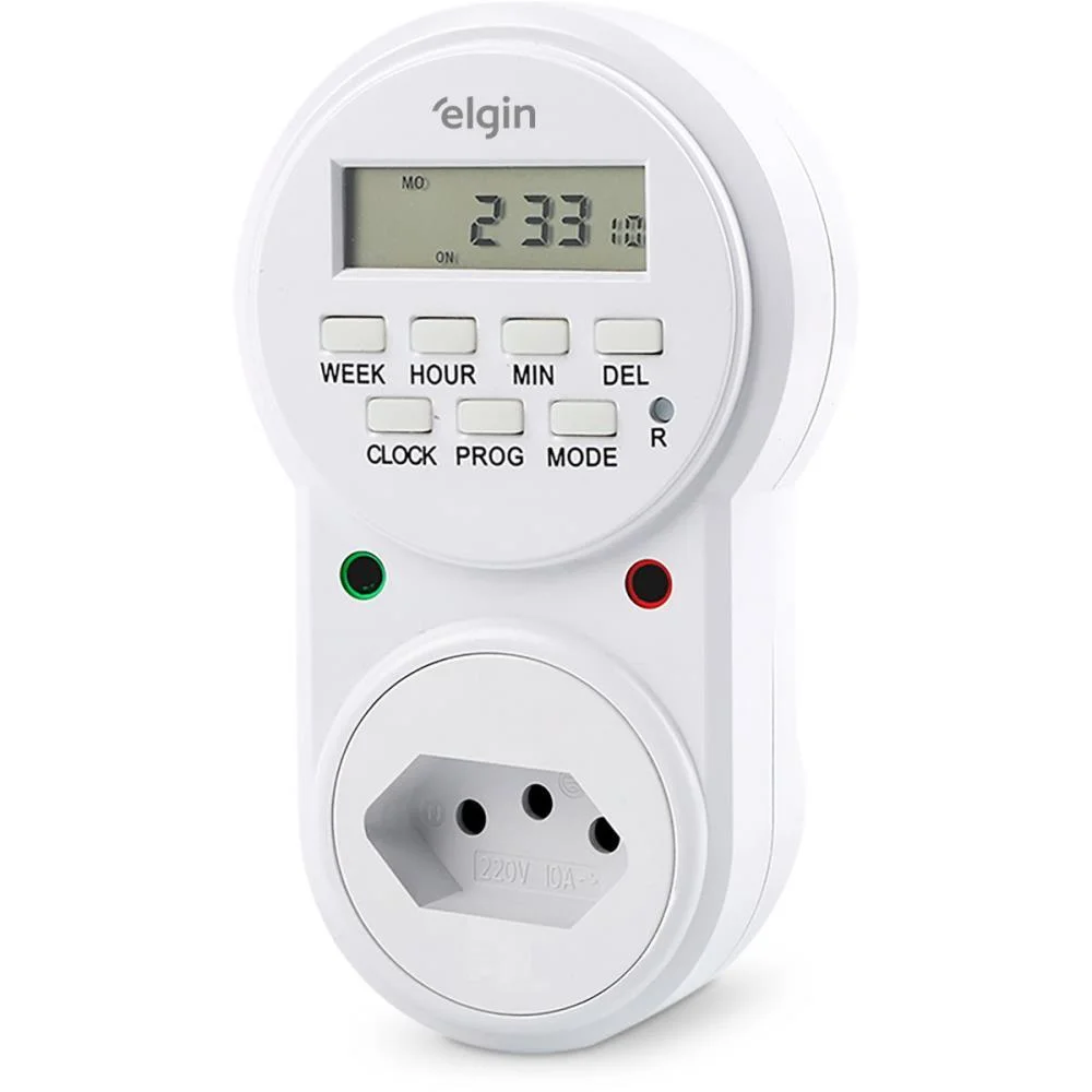 Timer Temporizador Digital 10A 2P+ T Elgin - imagem 5