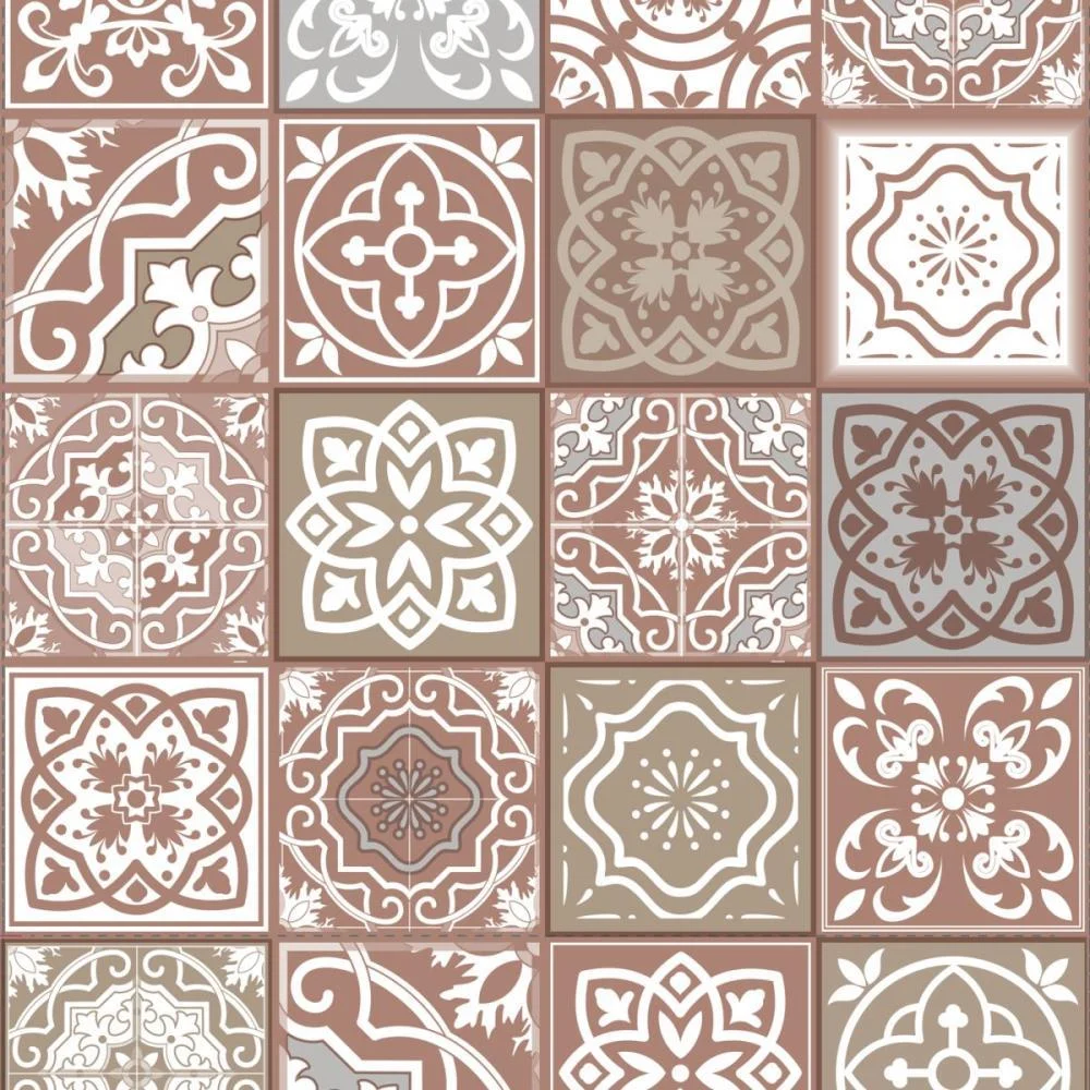 Toalha Termica Azulejo Marrom 1,40 X 30M. Plastvinil (Rolo) - imagem 4