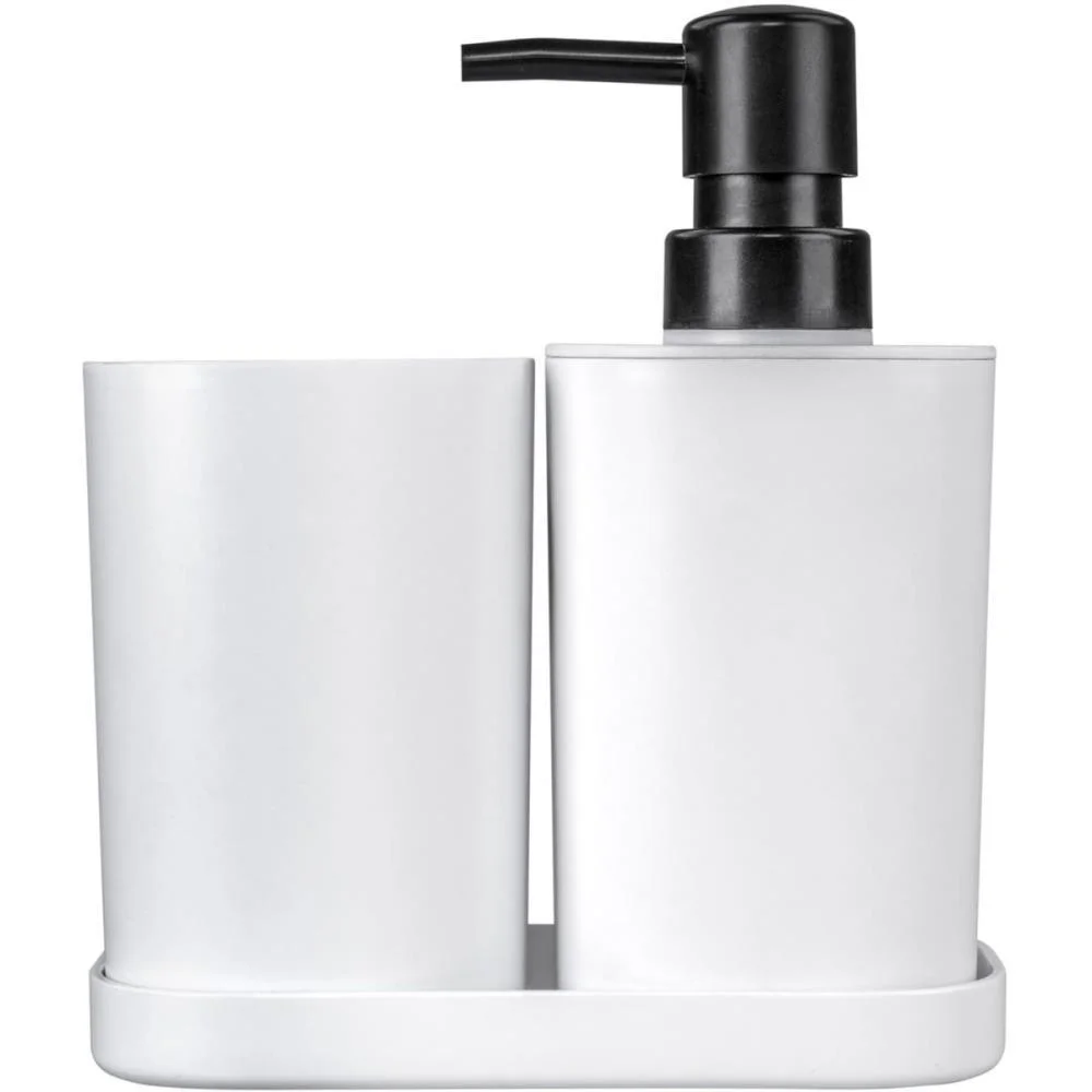 Utensilios Para Banheiro Kit 3Pcs Para Pia Branco Ordene (Kit) - imagem 3