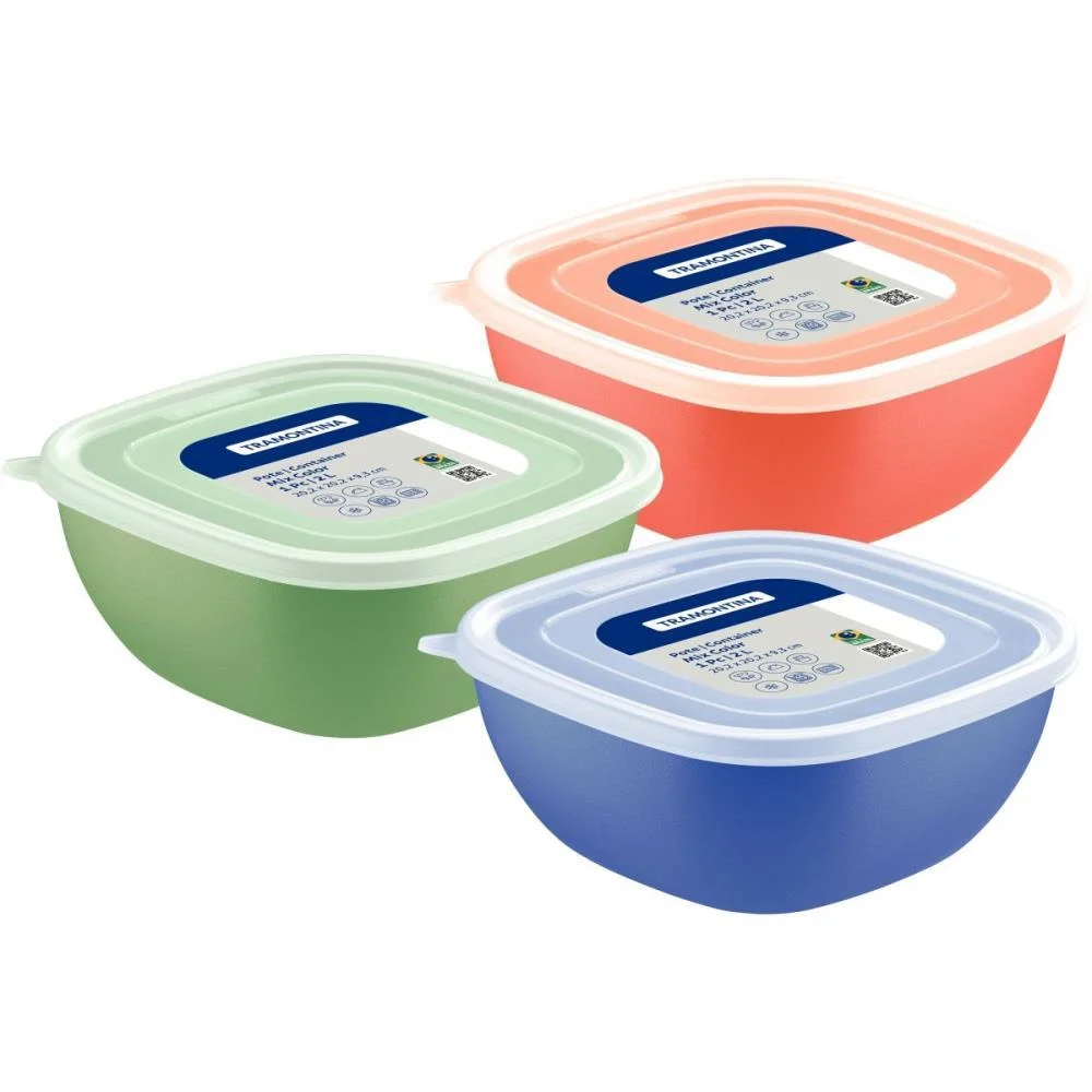 Pote Plastico Mix Color 2L C/Tampa Transp (S Tramontina - imagem 5