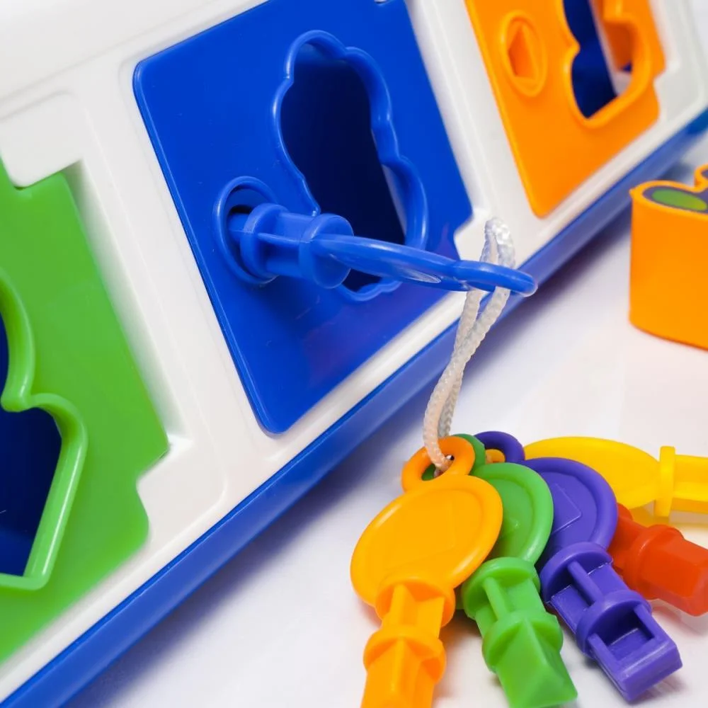 Brinquedo Educativo Caixa Encaixa Letras E Numeros Estrela - imagem 7