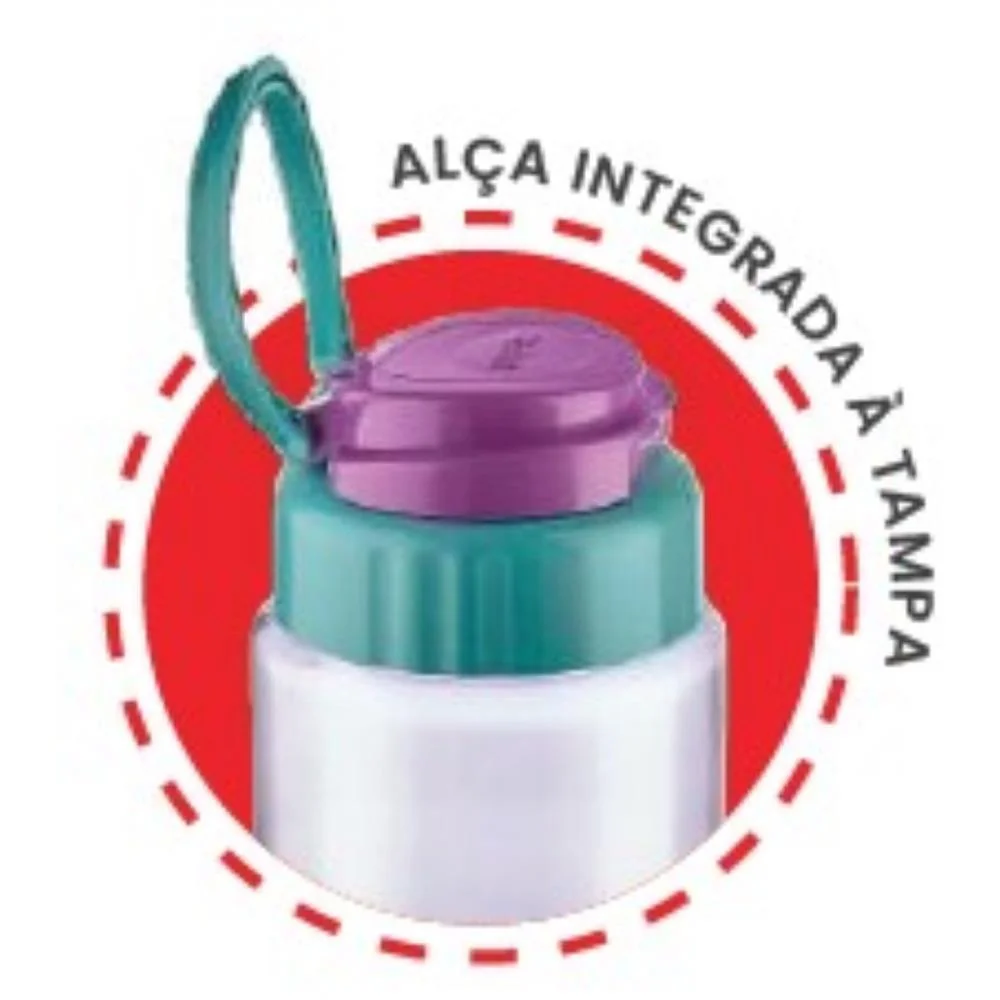 Garrafa Plastica Atenas 500Ml Rosa C/Medidor Tiba - imagem 4