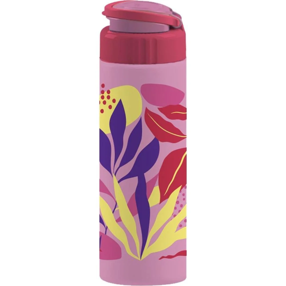 Garrafa Plastica Roma 700Ml Decorada Rosa Tiba - imagem 3