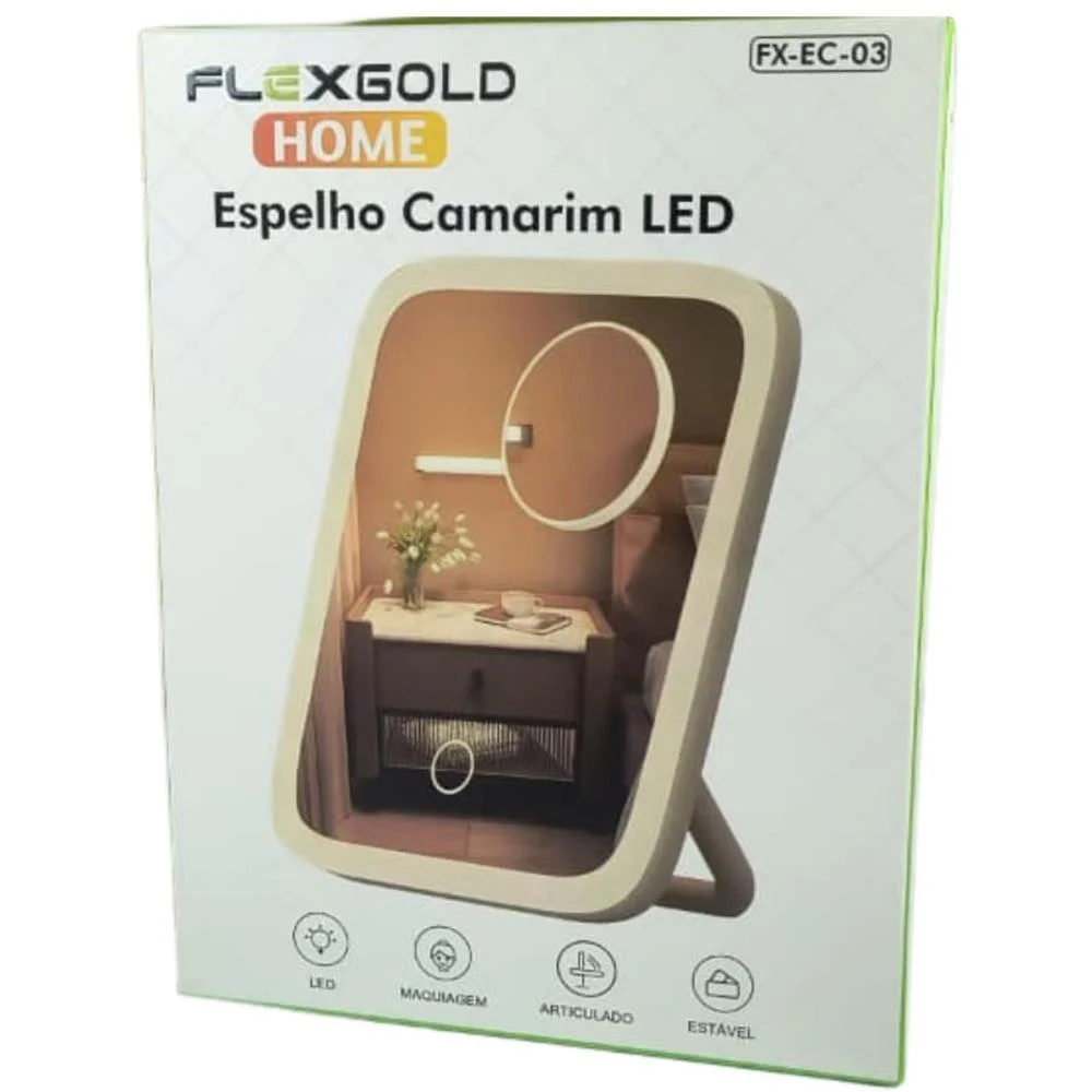 Utensilio Domestico Espelho Camarim Led 19X15Cm Flex - imagem 3