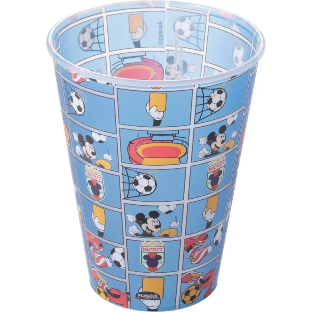 Copo Decorado Disney Futebol 280Ml (S) Plasutil - imagem 5