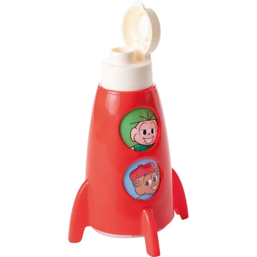 Garrafa Plastica Turma Da Monica Foguete 320Ml Plasutil - imagem 4