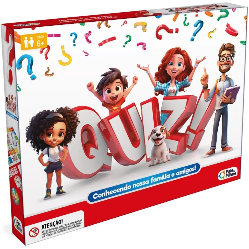 Jogo De Tabuleiro Quiz Top Line Pais E Filhos - imagem 2