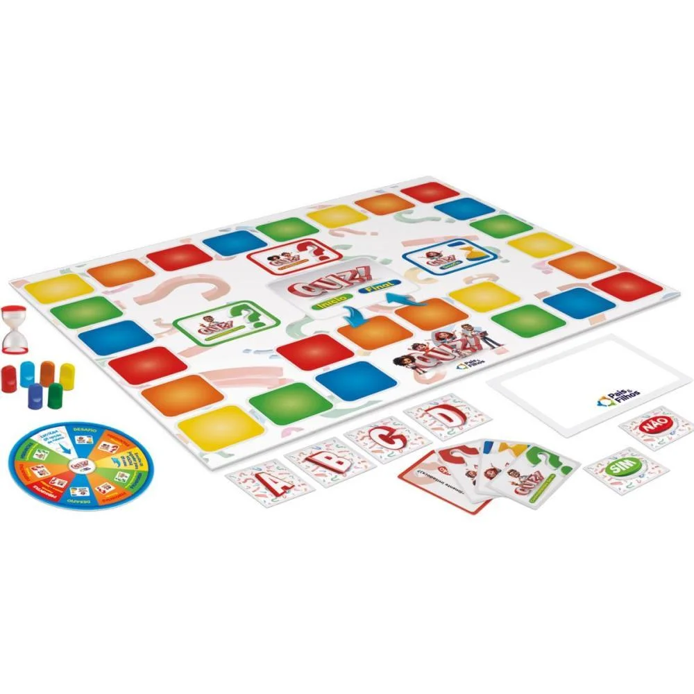 Jogo De Tabuleiro Quiz Top Line Pais E Filhos - imagem 3