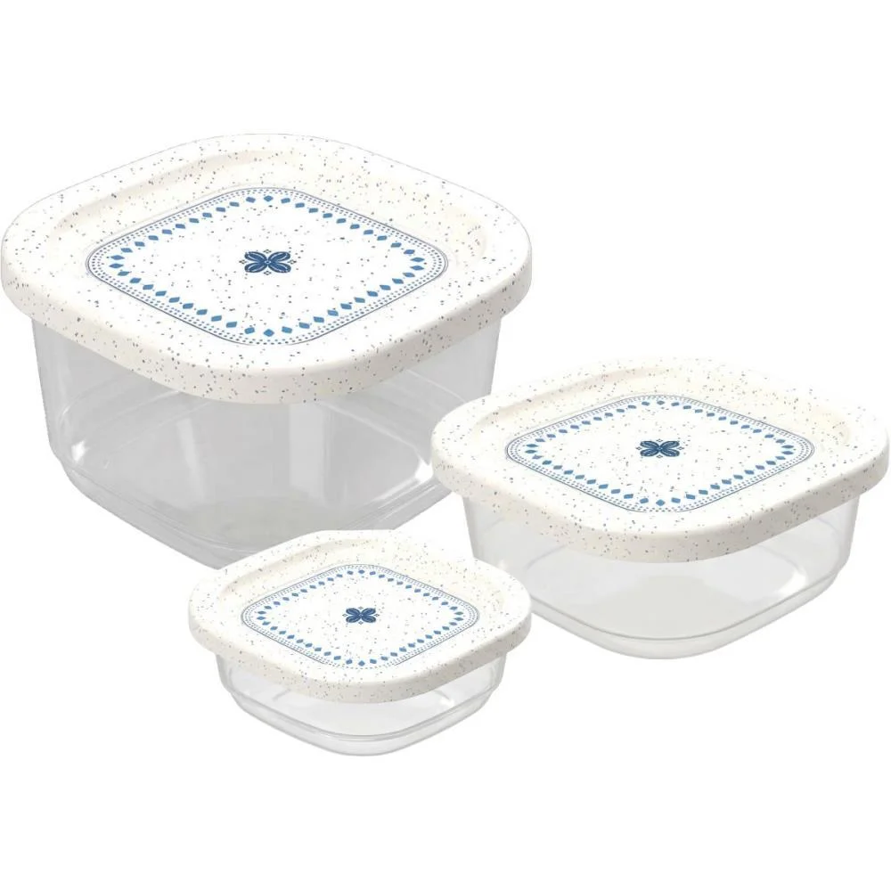 Pote Plastico Conj. 3Potes Encaixaveis C/Val Plasutil (Kit) - imagem 2