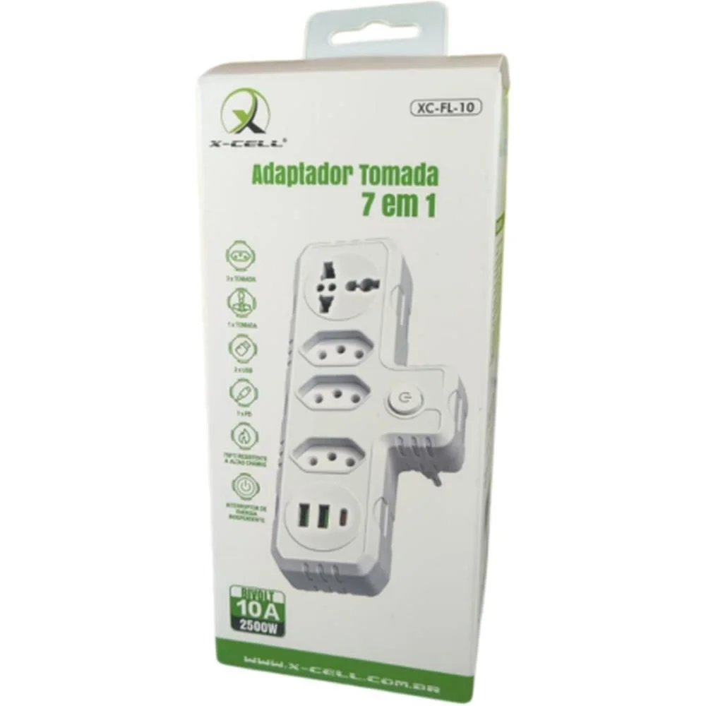 Adaptador Para Tomada Multifuncional 2P+T 10A Bivolt Flex - imagem 3