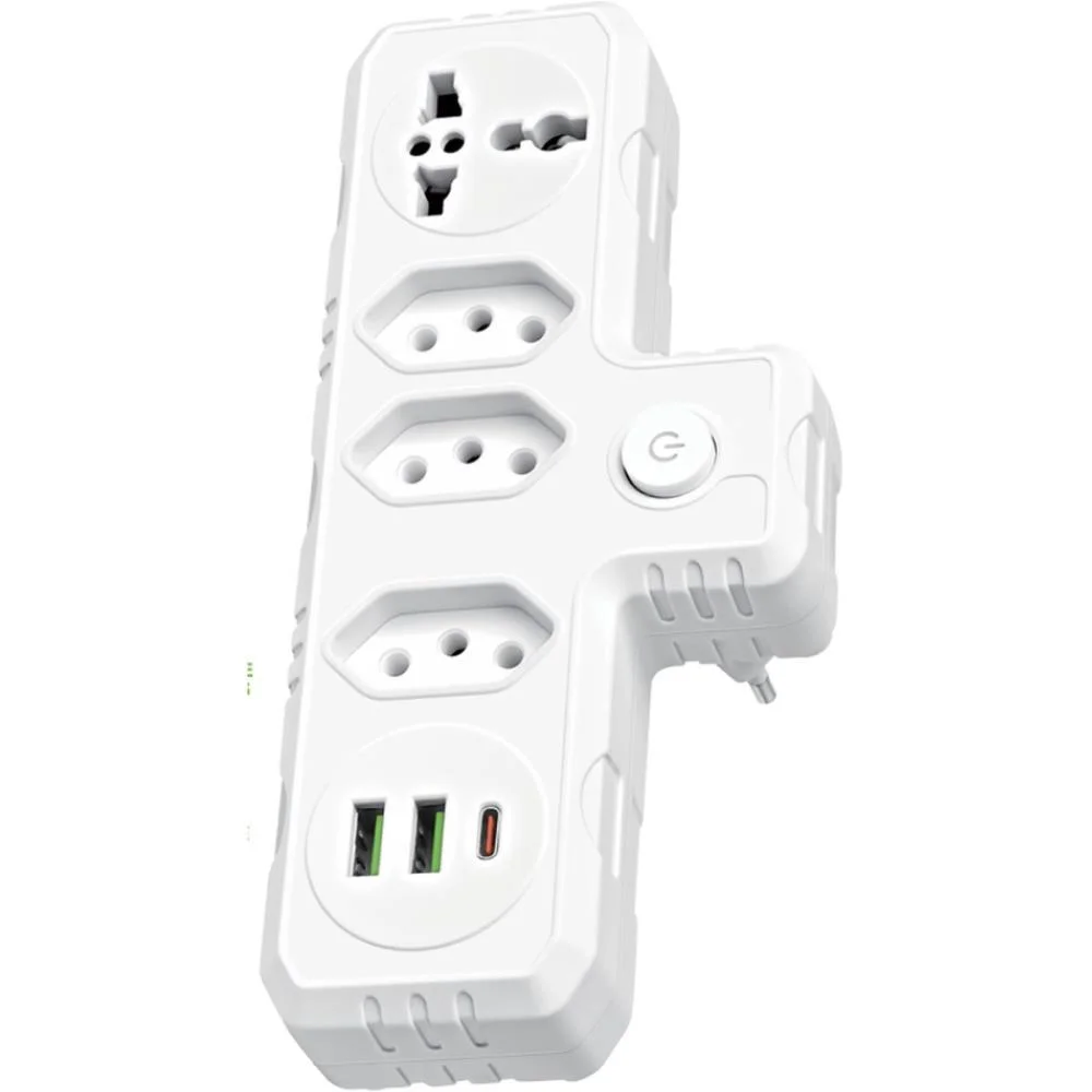 Adaptador Para Tomada Multifuncional 2P+T 10A Bivolt Flex - imagem 4