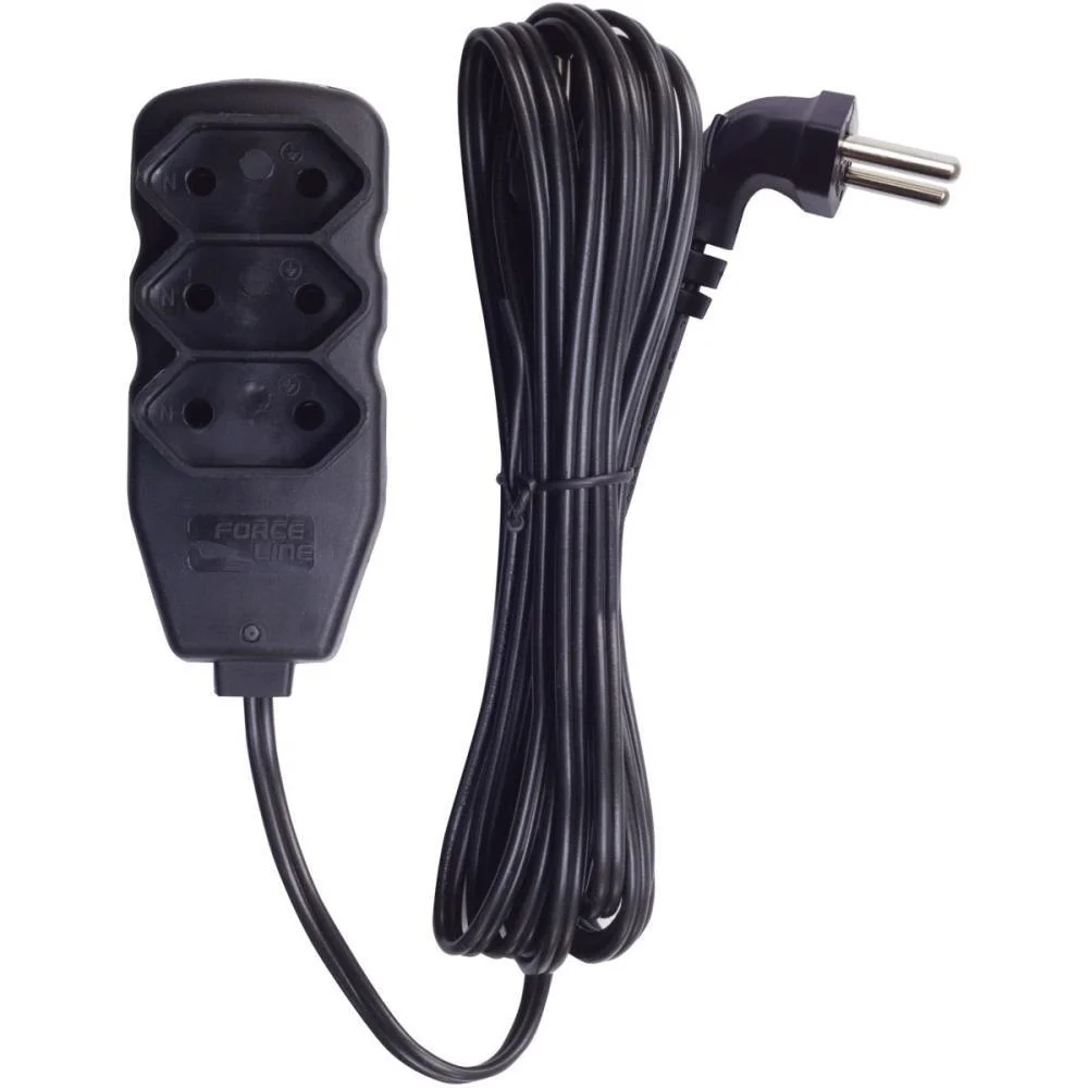 Extensao Eletrica Tripolar 3 Tomadas Plug 90° 3M Force Line - imagem 5