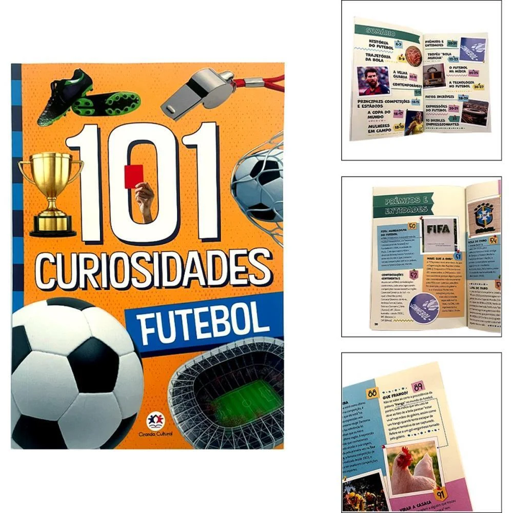 Copa Do Mundo Livro 101 Curiosidades Futebol Magic Kids - imagem 3