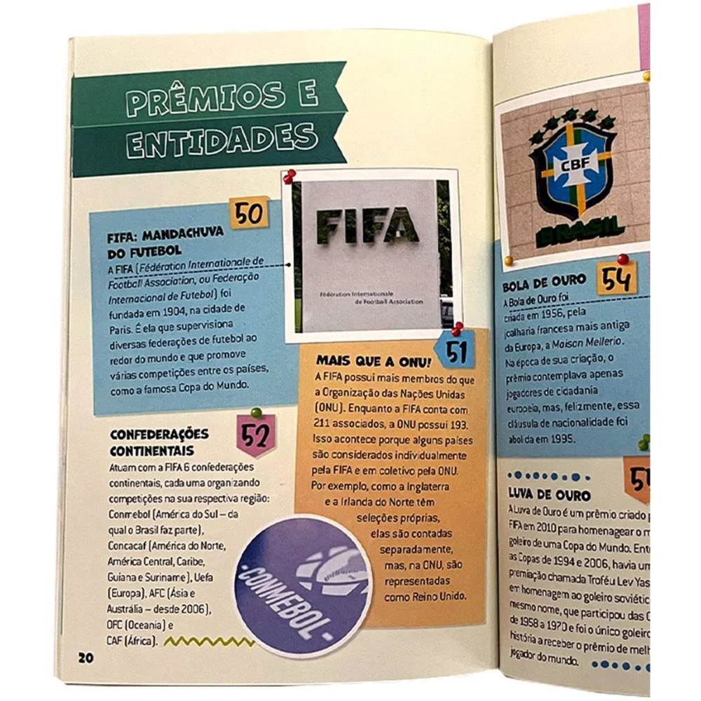 Copa Do Mundo Livro 101 Curiosidades Futebol Magic Kids - imagem 4