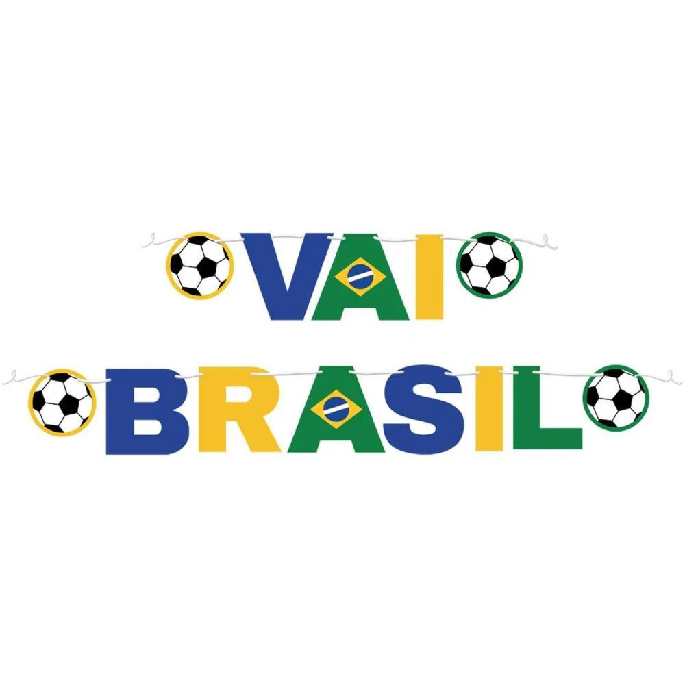 Copa Do Mundo Faixa Decorativa Vai Brasil Festcolor (Unidade) - imagem 3