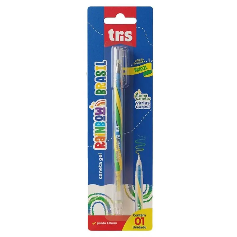 Copa Do Mundo Caneta Gel Tris Rainbow Branca Summit - imagem 6
