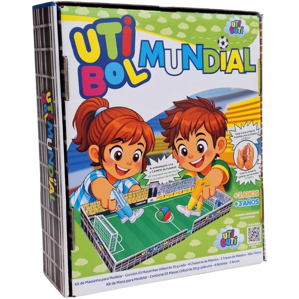 Copa Do Mundo Kit Jogo Massinha Utibol 8Pcs Canson - imagem 5