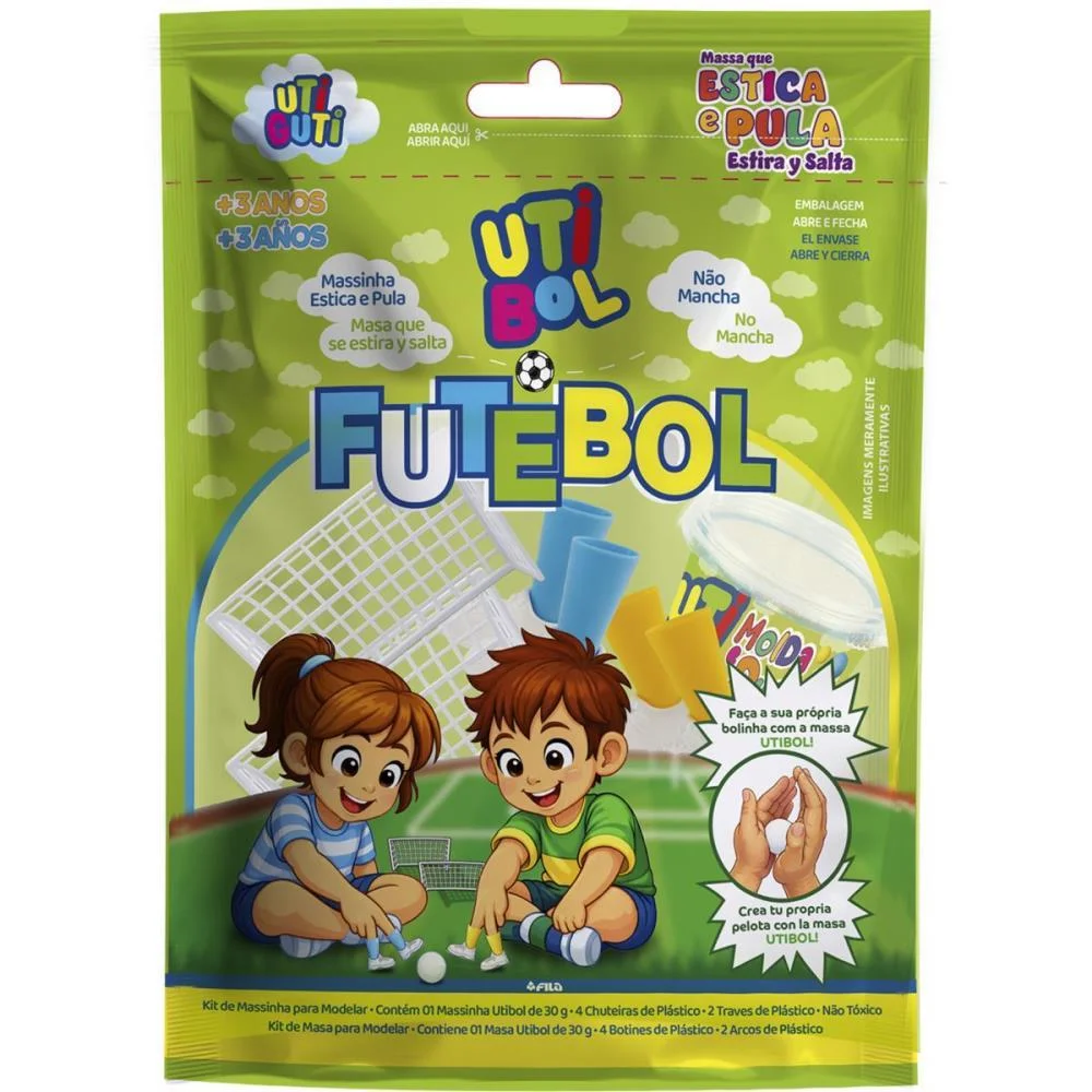 Copa Do Mundo Kit Jogo Massinha Utibol 4Pcs Canson - imagem 3