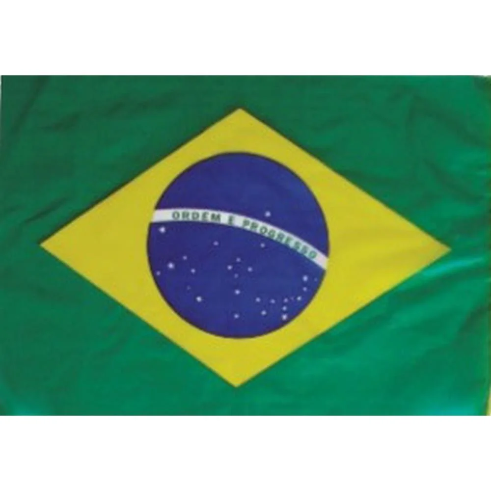 Copa Do Mundo Bandeira Brasil S/Hast.30X47Cm Real Seda (Pct.c/50) - imagem 3
