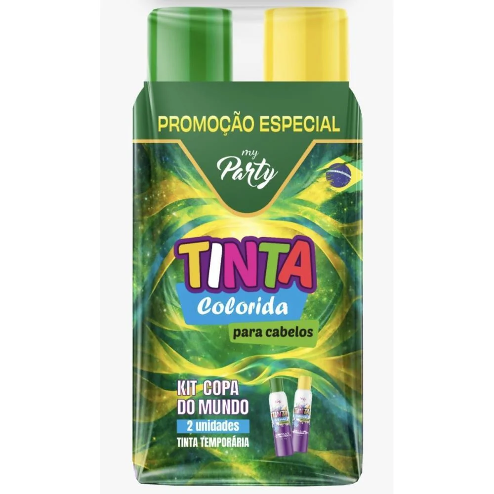 Copa Do Mundo Pinta Cabelo Am/Vd 150Ml Aeroflex (Kit) - imagem 2