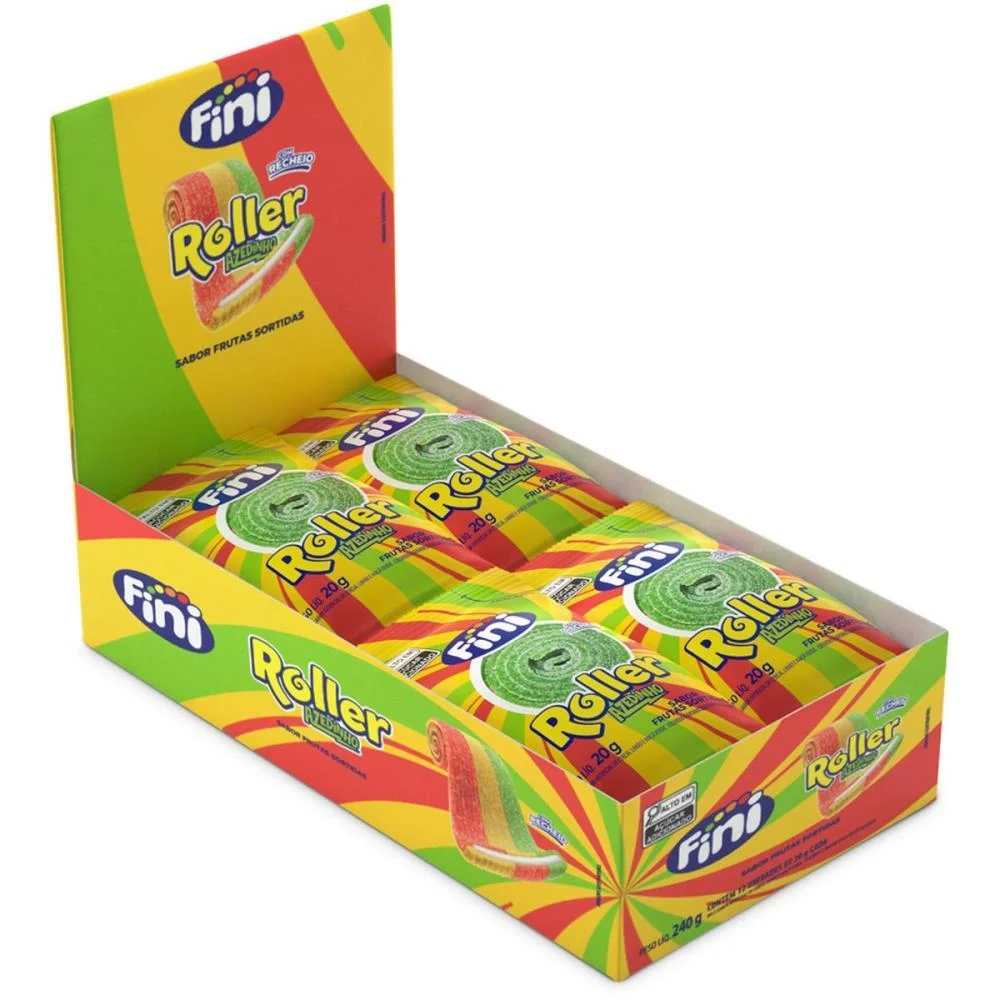 Doce Tiras Roller Frutas Citricas20 Fini C/ 12 Unidades - imagem 3