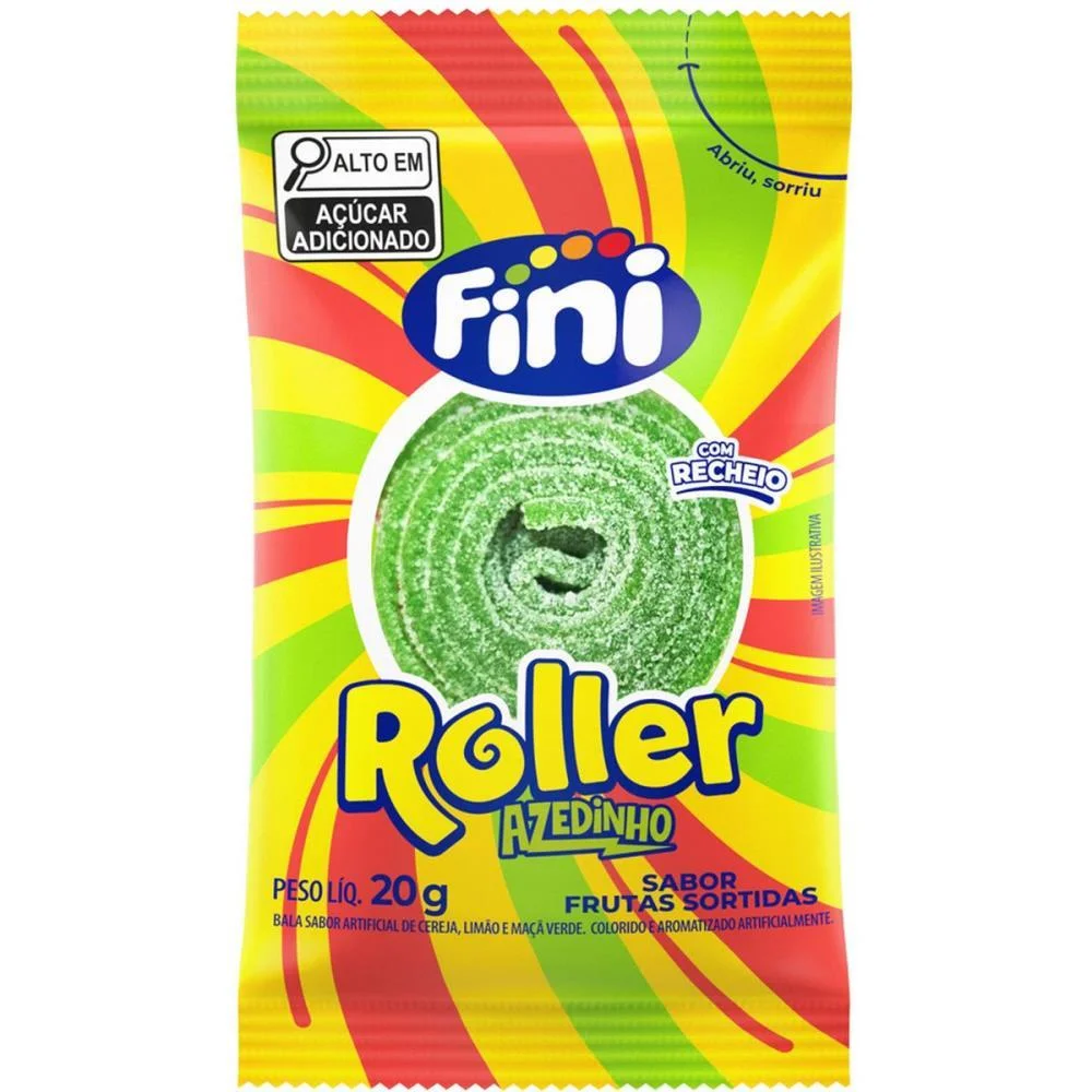 Doce Tiras Roller Frutas Citricas20 Fini C/ 12 Unidades - imagem 4