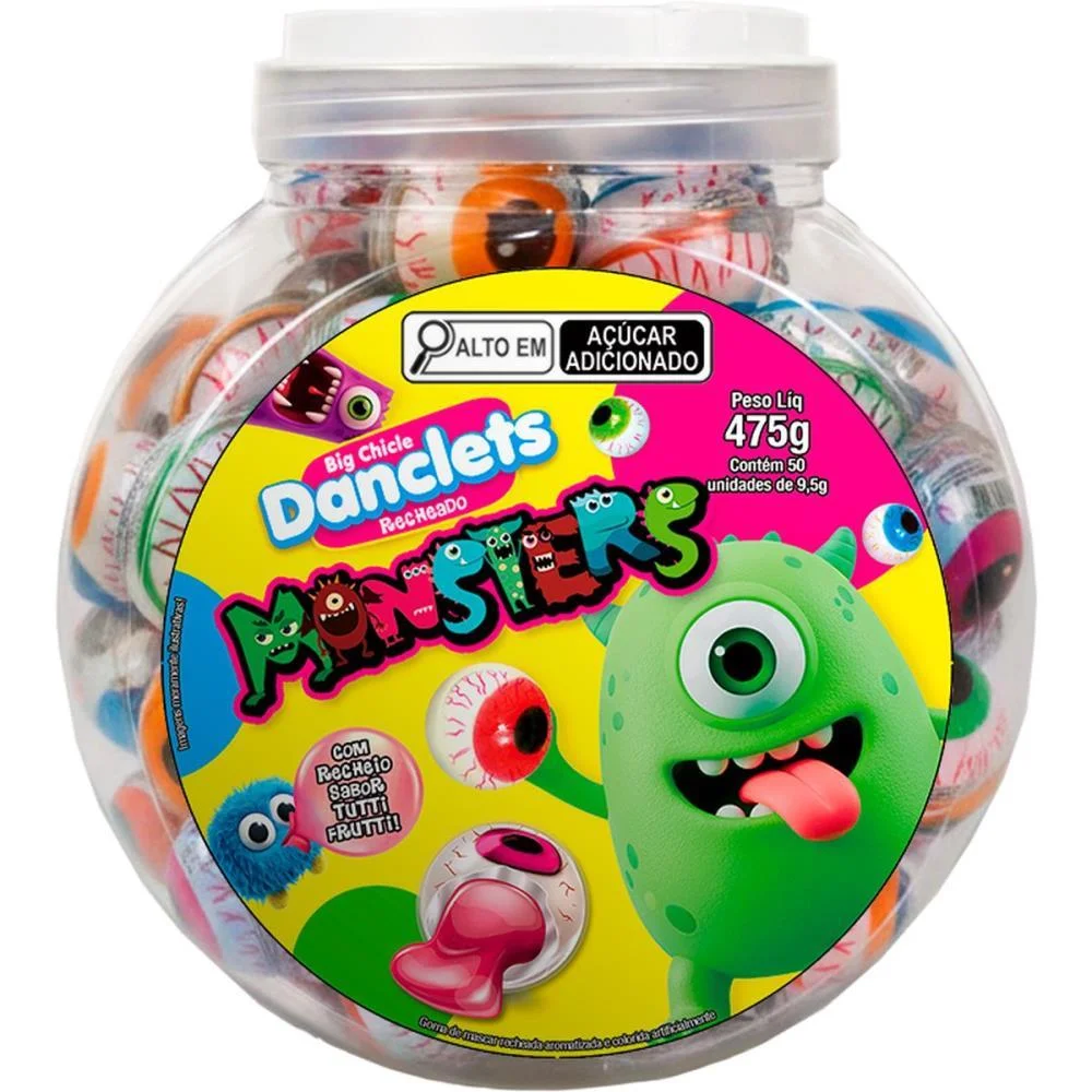 Doce Danclets Monsters C/Recheio (S Danilla Foods C/ 50 Unidades - imagem 2