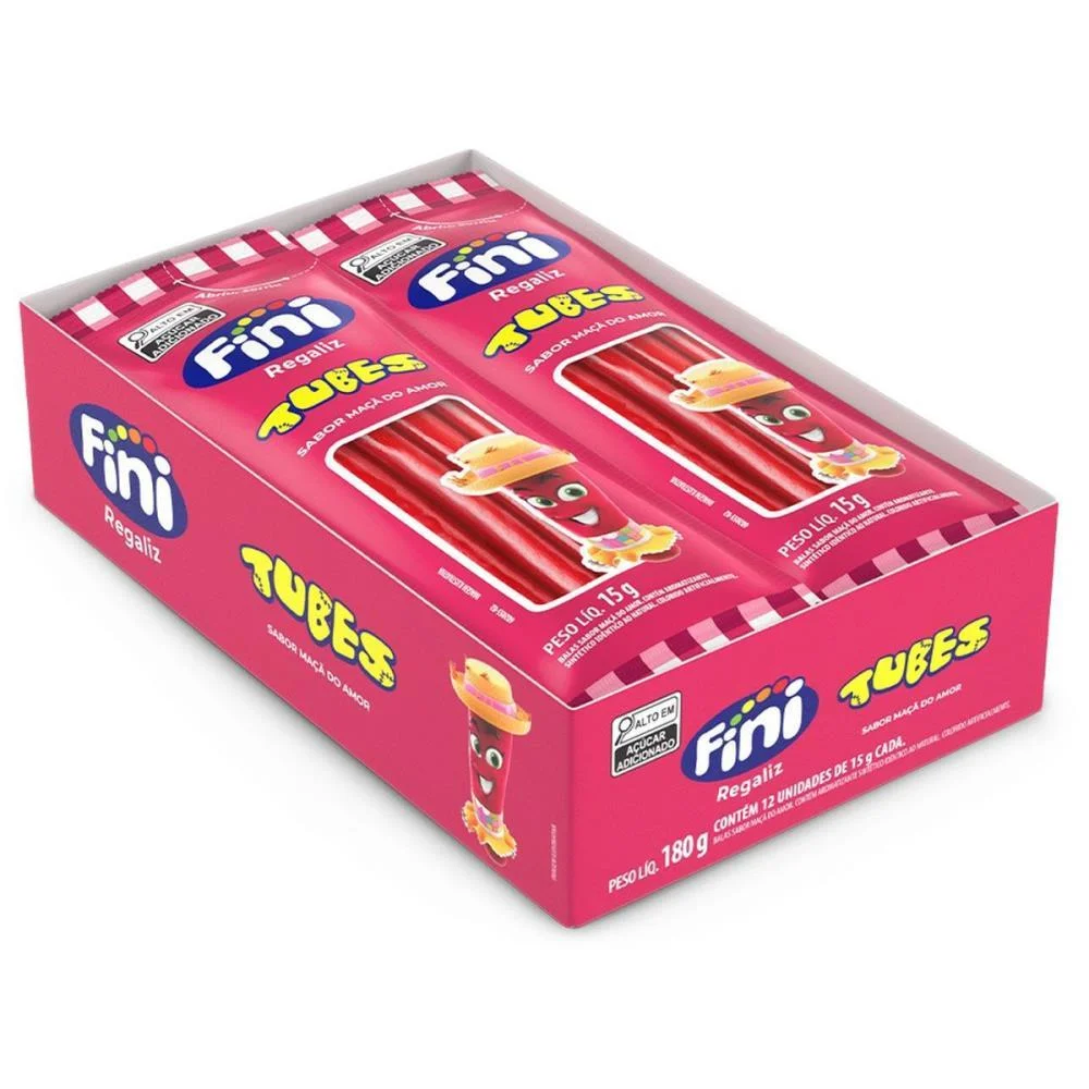 Doce Tubes Maca Do Amor 15G Fini C/ 12 Unidades - imagem 4