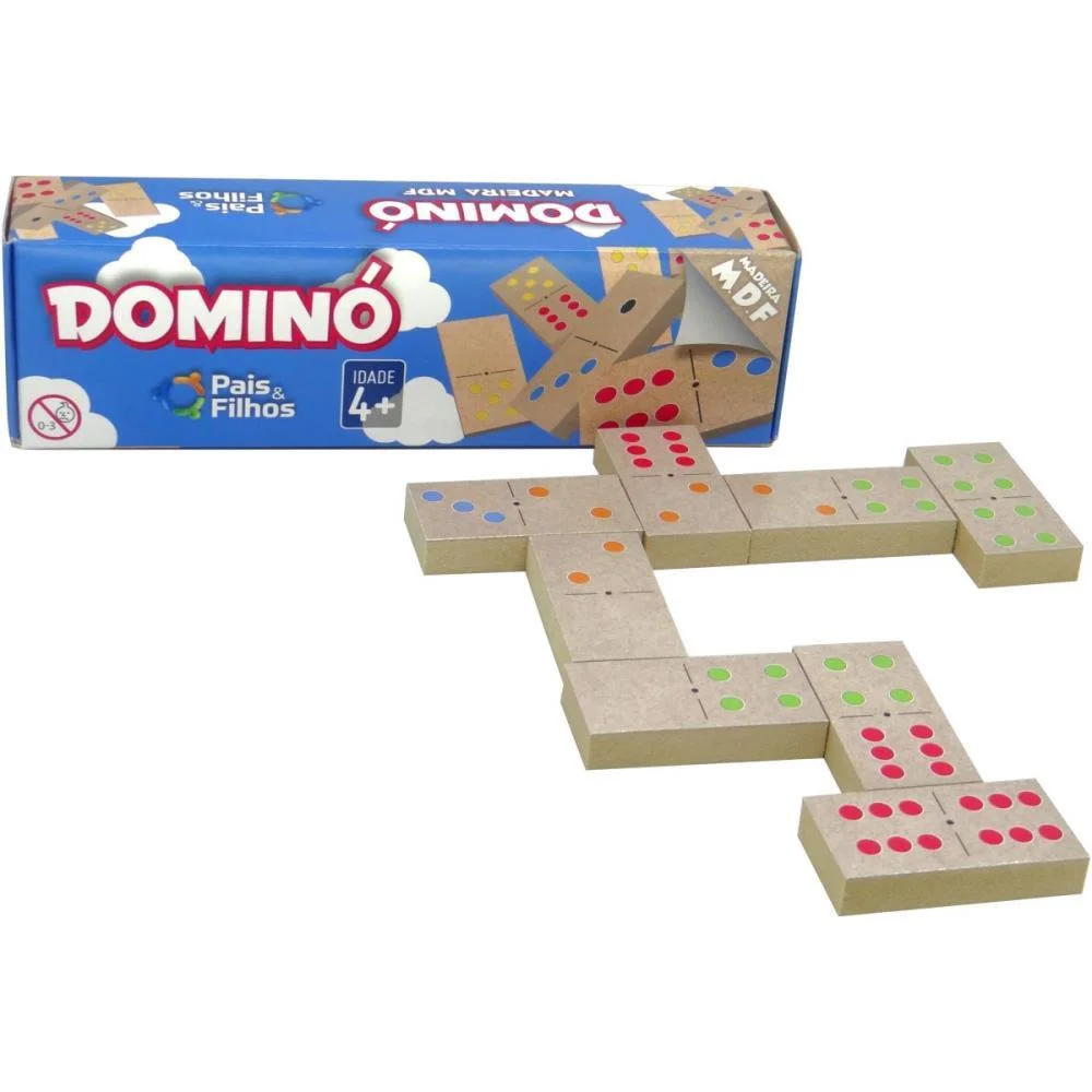 Domino Pingos Coloridos Em Madeira Pais E Filhos - imagem 4