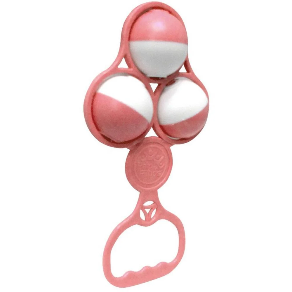 Mordedor E Chocalho Chocalho Bolas Rosa Solapa Pais E Filhos - imagem 5