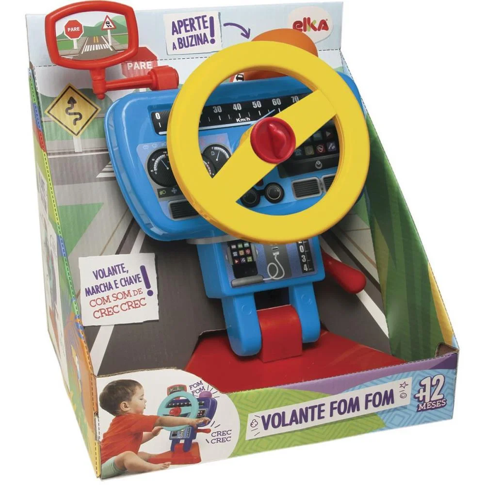 Brinquedo Para Bebe Volante Fom Fom Elka - imagem 4