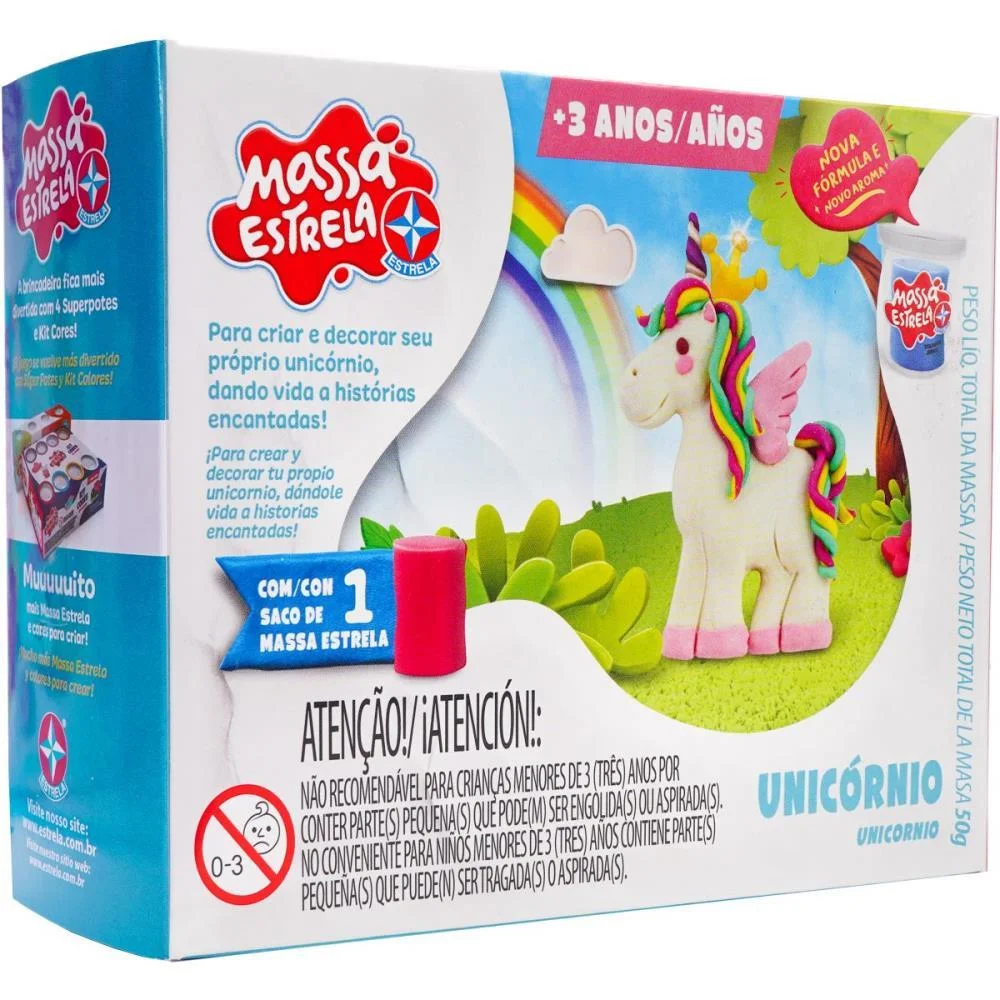 Massa Para Modelar Criativa Massa Kit Unicornios Estrela - imagem 7