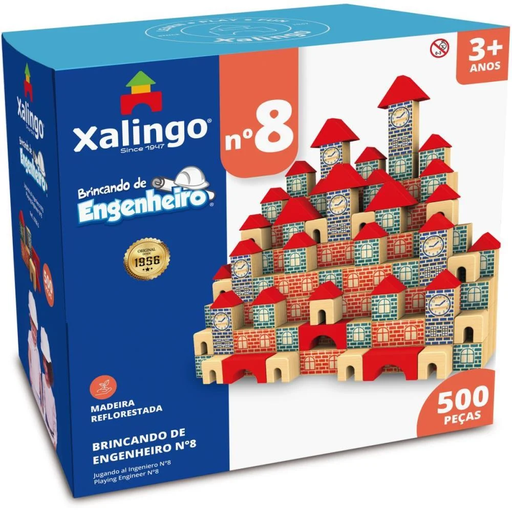 Brinquedo Para Montar Brincando De Engenheiro-8 500P Xalingo - imagem 3