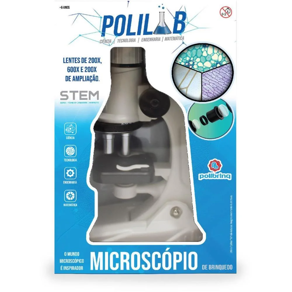 Brincando De Profissoes Microscopio 22Cm Até 1200X Polibrinq - imagem 6