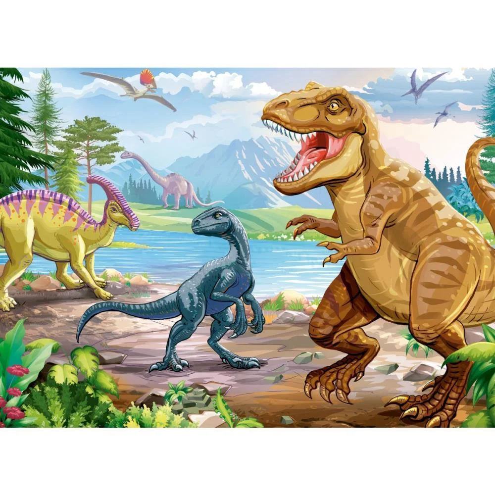 Quebra-Cabeca Cartonado T-Rex 60 Pecas Grow - imagem 4