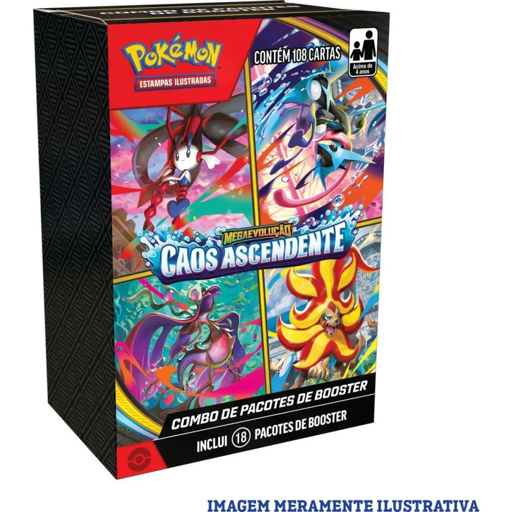 Jogo De Cartas Pokemon Me04 Caos Ascendente Copag C/ 18 Unidades - imagem 2