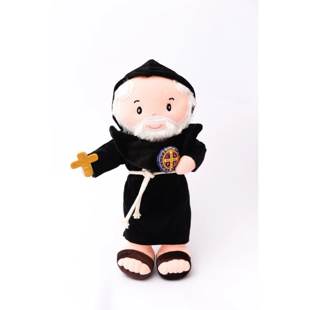 Boneca De Pelucia Religioso Sao Bento 32Cm Zip - imagem 2