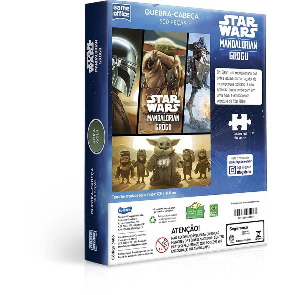 Quebra-Cabeca Cartonado The Mandalorian And Grogu 500P Toyster - imagem 5