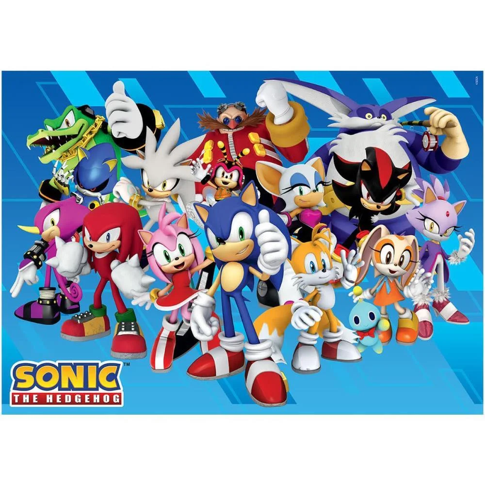 Quebra-Cabeca Cartonado Sonic 200 Pecas Ggb Plast - imagem 2