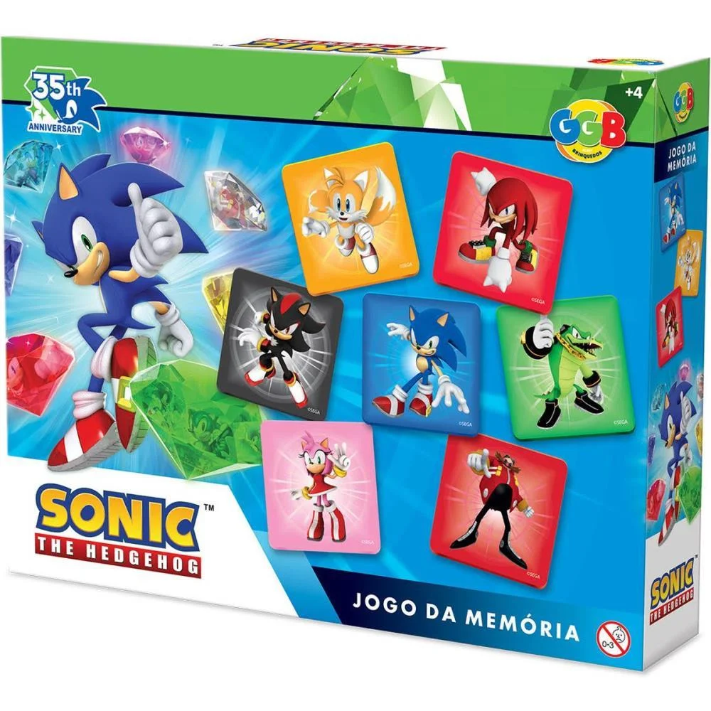 Jogo Da Memoria Sonic 48 Pecas Ggb Plast - imagem 5