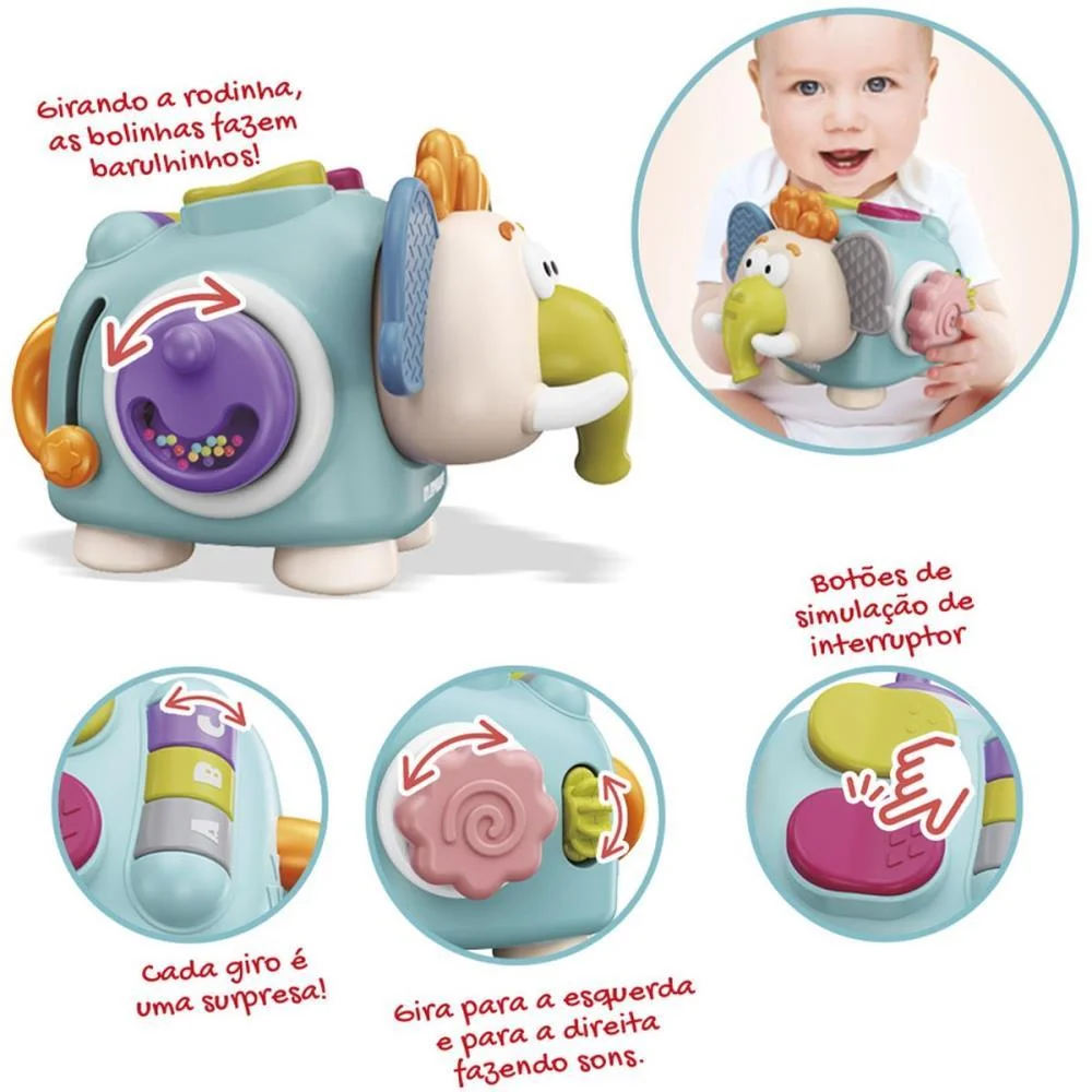 Brinquedo Para Bebe Baby Mamute Sensorial Maral - imagem 5