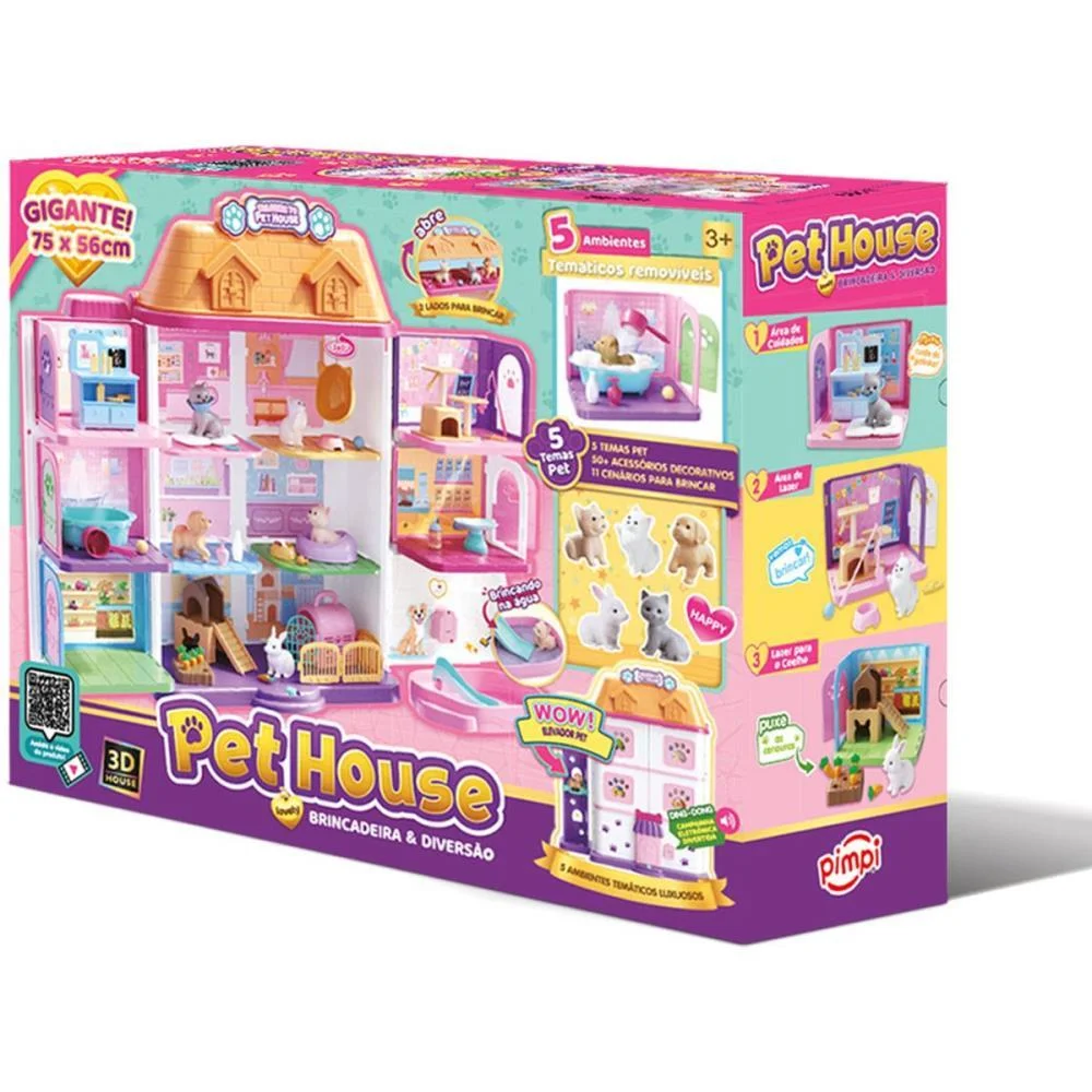 Brincando De Casinha Pet House Completa 75X56Cm Maral - imagem 4