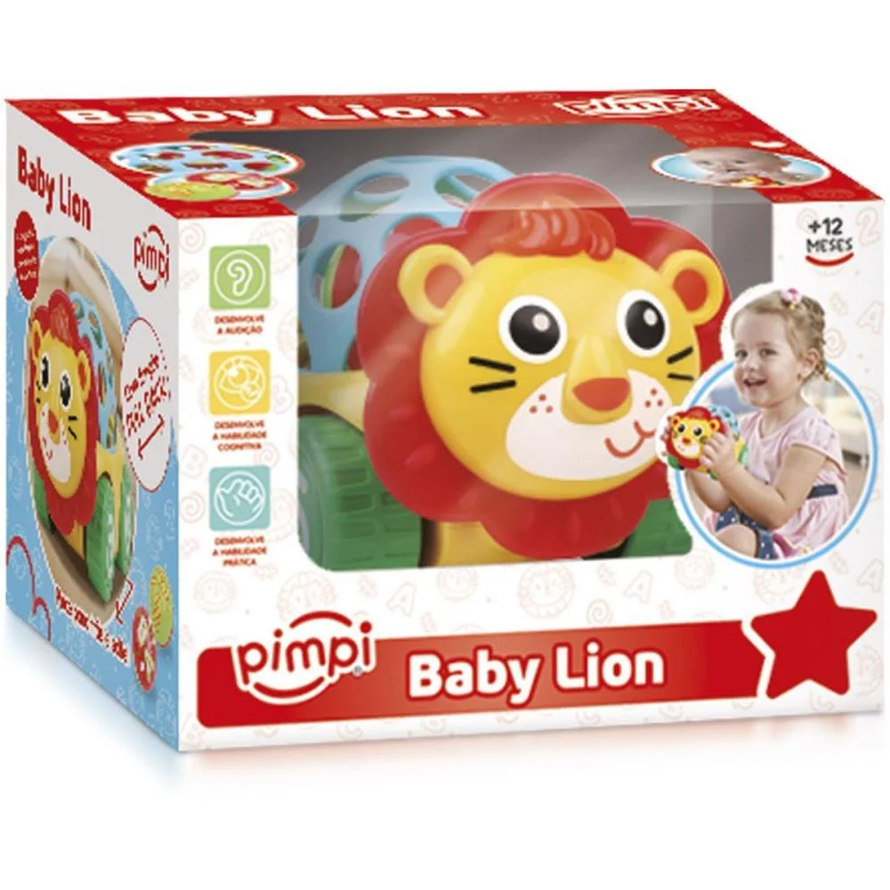 Brinquedo Para Bebe Baby Lion Pull Back Maral - imagem 4