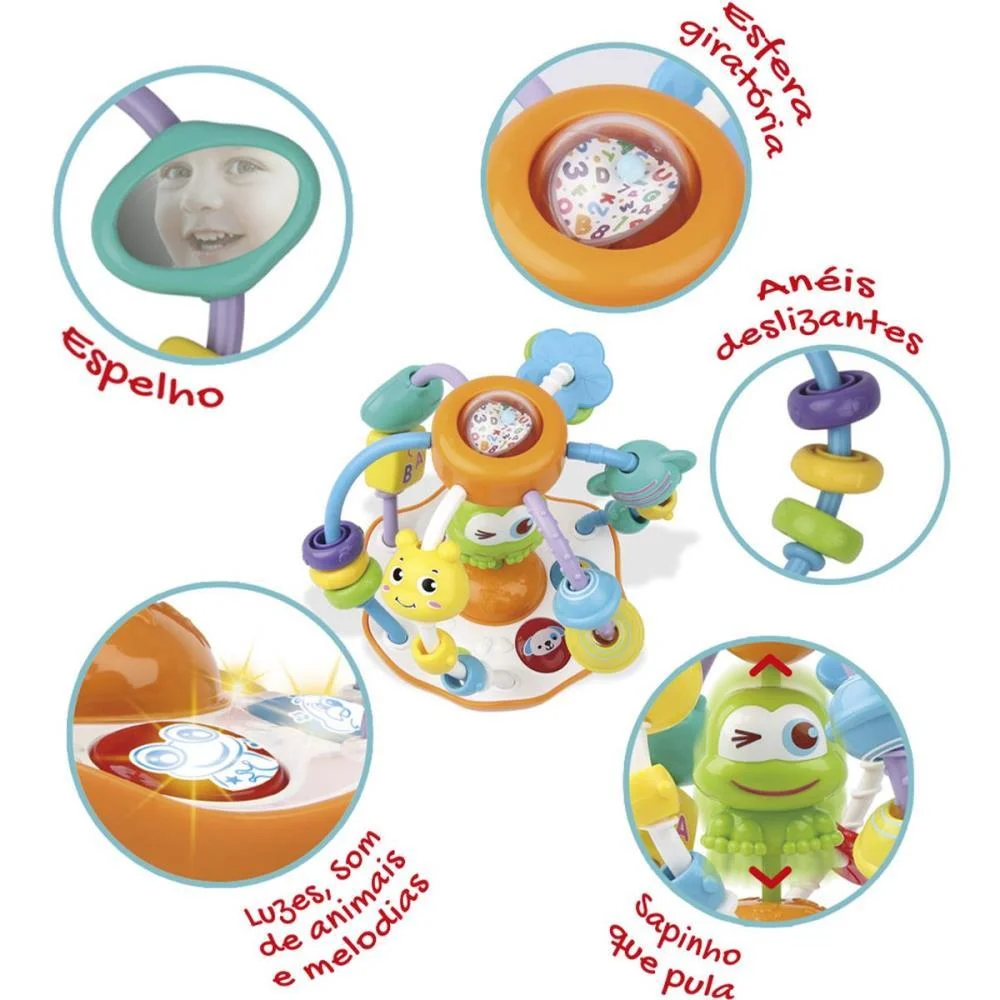 Brinquedo Para Bebe Frogball Musical Maral - imagem 5