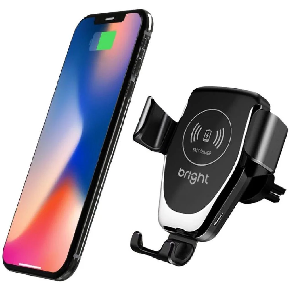 Carregador Portatil Inducao S/Fio 2Em1 C/Suporte Bright - imagem 3
