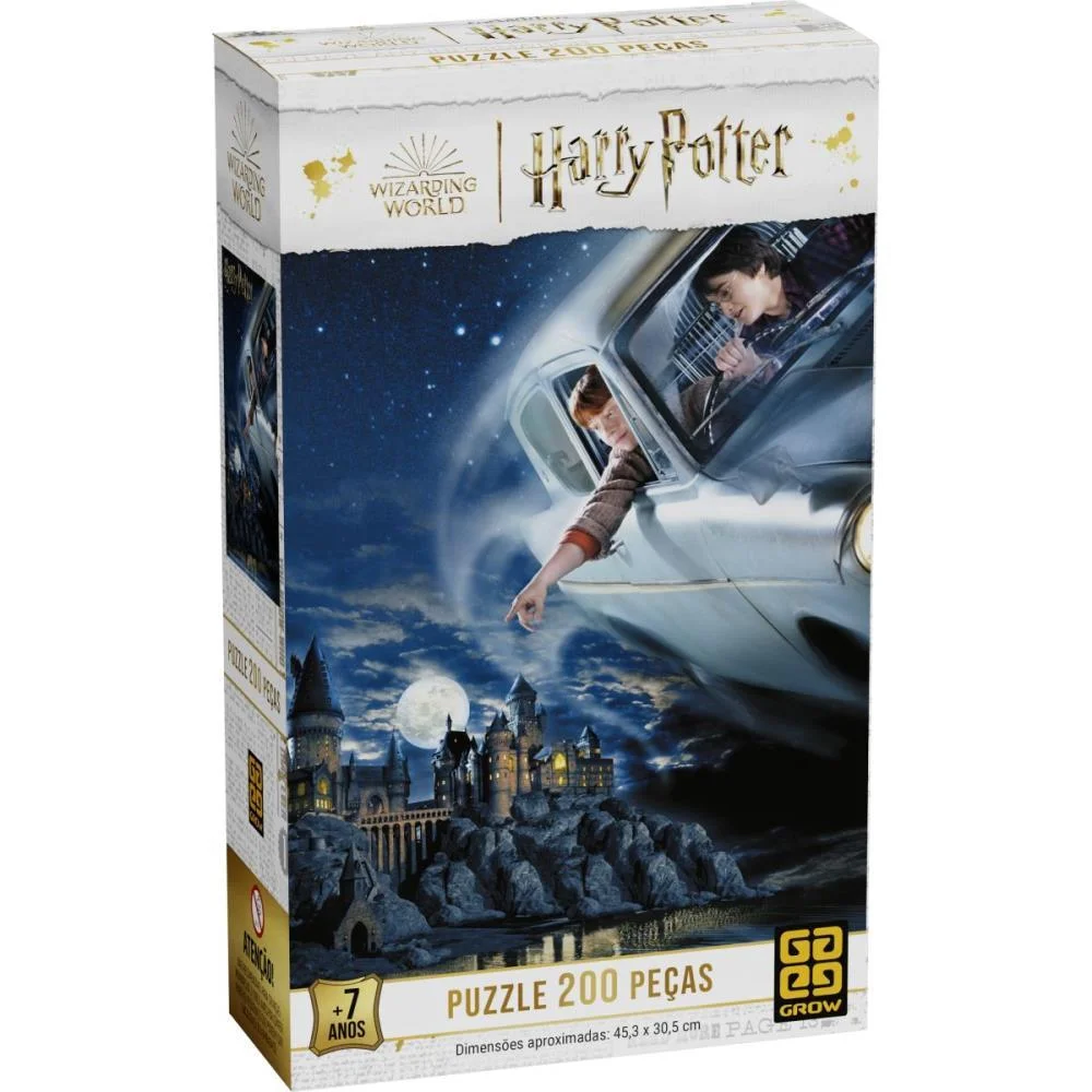 Quebra-Cabeca Cartonado Harry Potter 200 Pecas Grow - imagem 3