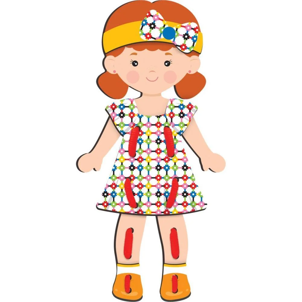 Brinquedo Educativo Alinhavo Veste E Brinca Madeir Nig Brinquedos - imagem 6