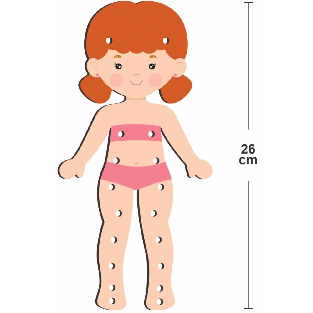 Brinquedo Educativo Alinhavo Veste E Brinca Madeir Nig Brinquedos - imagem 10